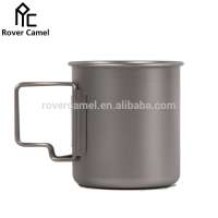 Camping Mug with Lid Titanium Cup Titanium mini Pot 420ML